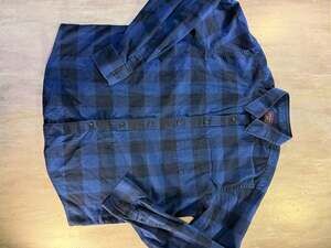 UNTUCKit Blue Buffalo Plaid Flannel Button Down Shirt Size XL